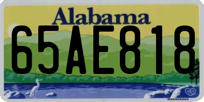 AL license plate 65AE818