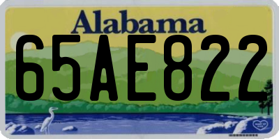 AL license plate 65AE822
