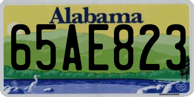 AL license plate 65AE823