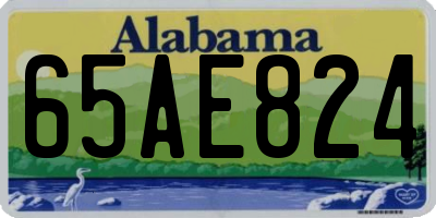 AL license plate 65AE824