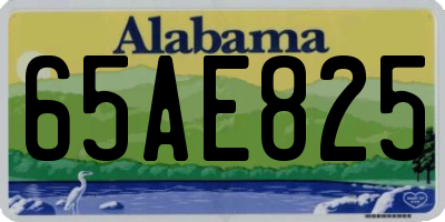 AL license plate 65AE825