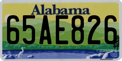 AL license plate 65AE826