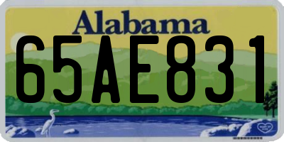 AL license plate 65AE831