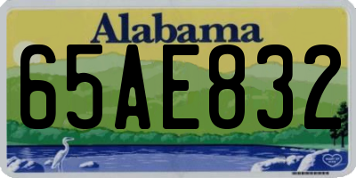 AL license plate 65AE832