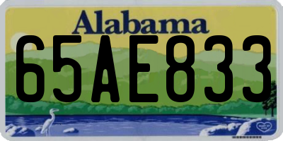 AL license plate 65AE833