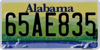 AL license plate 65AE835
