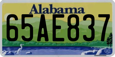 AL license plate 65AE837