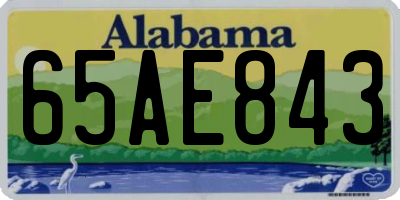 AL license plate 65AE843