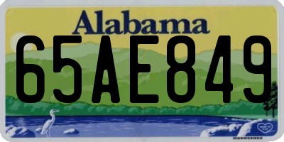 AL license plate 65AE849