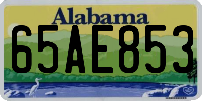 AL license plate 65AE853