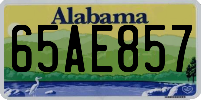 AL license plate 65AE857