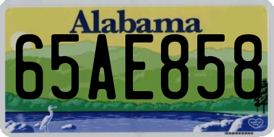 AL license plate 65AE858