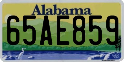 AL license plate 65AE859