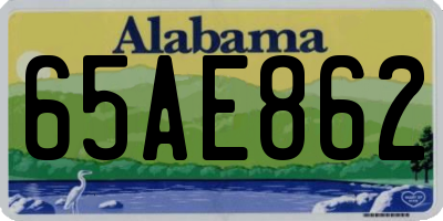AL license plate 65AE862