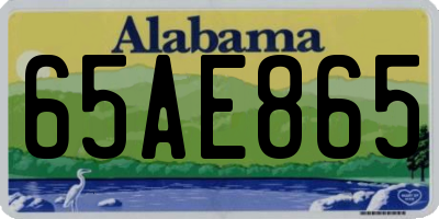 AL license plate 65AE865