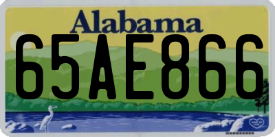 AL license plate 65AE866