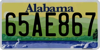 AL license plate 65AE867