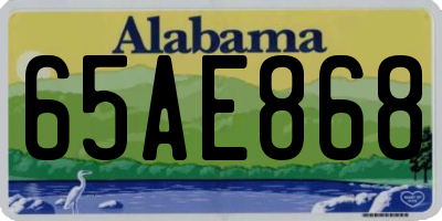 AL license plate 65AE868