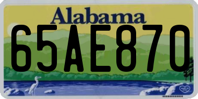 AL license plate 65AE870