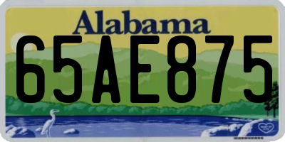 AL license plate 65AE875