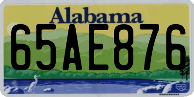 AL license plate 65AE876