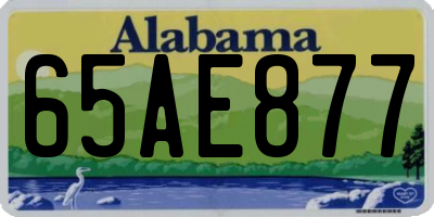 AL license plate 65AE877