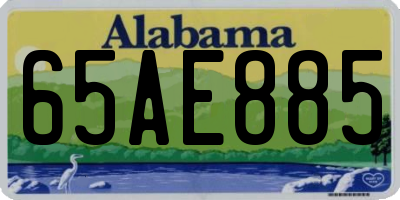AL license plate 65AE885