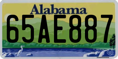 AL license plate 65AE887