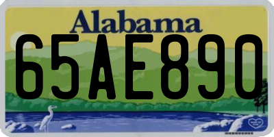 AL license plate 65AE890