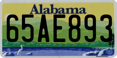 AL license plate 65AE893