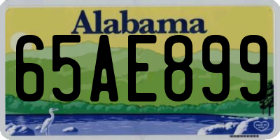 AL license plate 65AE899