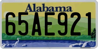 AL license plate 65AE921