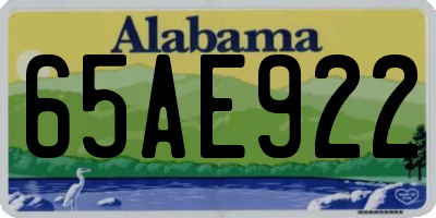 AL license plate 65AE922