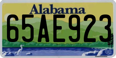 AL license plate 65AE923