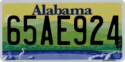 AL license plate 65AE924