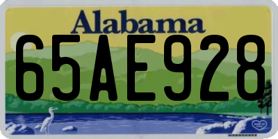 AL license plate 65AE928