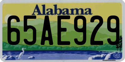 AL license plate 65AE929
