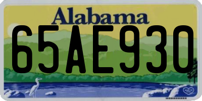 AL license plate 65AE930