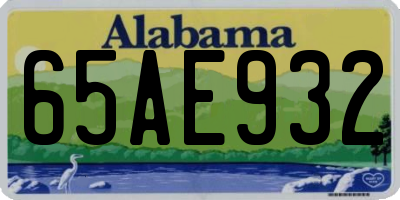 AL license plate 65AE932