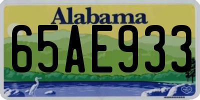 AL license plate 65AE933