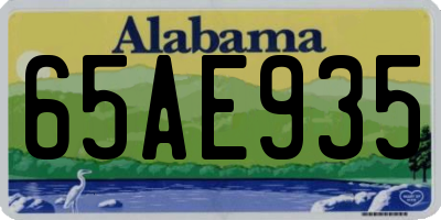AL license plate 65AE935