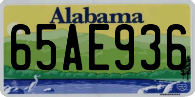 AL license plate 65AE936