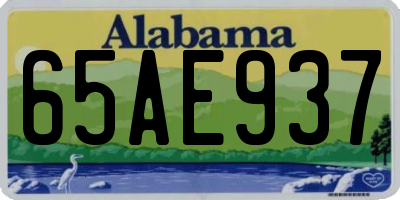 AL license plate 65AE937