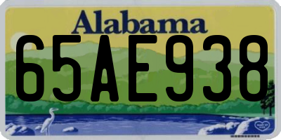 AL license plate 65AE938