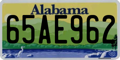 AL license plate 65AE962