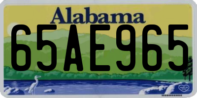 AL license plate 65AE965