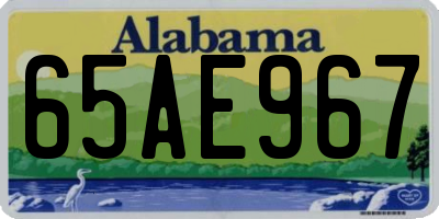 AL license plate 65AE967