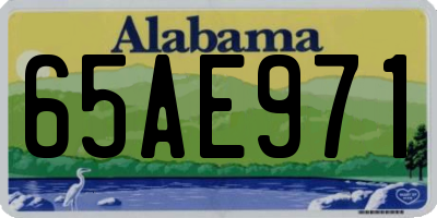 AL license plate 65AE971