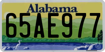 AL license plate 65AE977