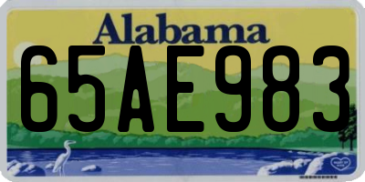 AL license plate 65AE983